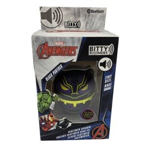 Bitty Boomers Marvel Avengers Black Panther Speaker Black Light Series Black NEW